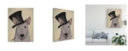 Trademark Global Fab Funky Bull Terrier, Formal Hound and Hat Canvas Art - 36.5" x 48"